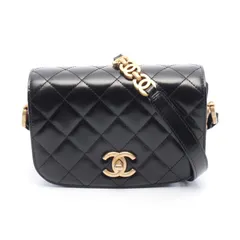 シャネル CHANEL ウエストバッグ マトラッセ AS3402 ブラック レザー ミニマトラッセ チェーンショルダー レディース Used A