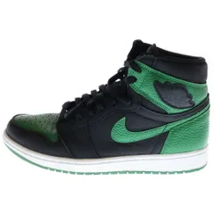 NIKE (ナイキ) AIR JORDAN 1 RETRO HIGH OG PINE GREEN エアジョーダン1 レトロ パイングリーン ハイカットスニーカー ブラック/グリーン US10/28cm 555088-030