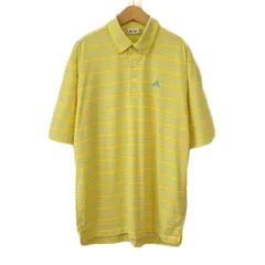 アディダス adidas テーラーメイドゴルフ ポロシャツ ボーダー メッシュ O 国内正規 黄 イエロー