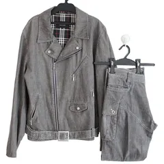 BURBERRY BLACK LABEL バーバリーブラックレーベル 上下 セットアップ グレー 綿 100%