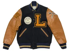 McCOY'S マッコイズ スタジャン 袖レザー オレンジ 34 希少旧