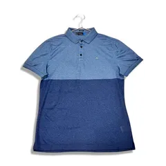 J.LINDEBERG ジェイリンドバーグ JAMES REG TX PIQUE 切り替え 半袖 ドライ ポロシャツ size M ネイビー メンズ ゴルフ 正規品