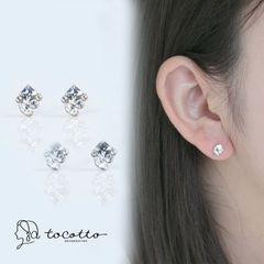 ピアス レディース フープピアス チタンポスト キュービックジルコニア 金属アレルギー ニッケルフリー 韓国ピアス ギフト【tocotto】（トコット）【公式】ピアス レディース 韓国ピアス ピアス 20代 ピアス 30代 ピアス 40代【tw-ccp-28】