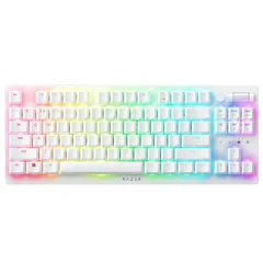 【特価商品】Type-C Bluetooth Chroma 2.4GHz ワイヤレス 英語配列 薄型オプティカルスイッチ ゲーミングキーボード Switch デスストーカーブイツープロ Optical Linear テンキーレス Edition White T