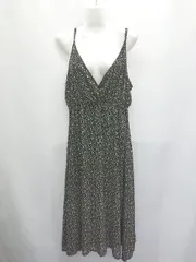 ◇ ⊂ apres jour アプレジュール 花柄　キャミソール ロング ワンピース サイズLL ブラック　グリーン レディース P  【1409250010361】