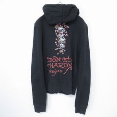 Ed Hardy エドハーディー ロゴ 刺繍 スカル フーディー パーカー a938839ssのサムネイル
