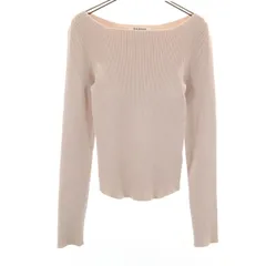 SNIDEL スナイデル 長袖 リブ ニット F ベージュ セーター レディース 古着