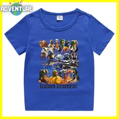 Tung Tung Tung Sahur トゥントゥントゥン サフール Itarian Brainrot イタリアンブレインロット半袖Tシャツ トップス 夏パジャマ 110 120 130 140 150 子供服キッズ服 tstc017 FR