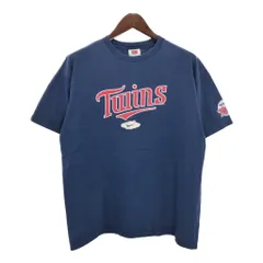 00年代 NIKE ナイキ MLB ミネソタ・ツインズ 半袖Ｔシャツ プロチーム ネイビー(メンズ L)中古 古着 T9262