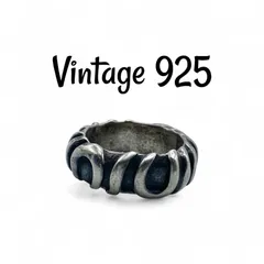 【立体的造形】ウェーブ Silver 925 刻印 80s Vintage Ring シルバー ヴィンテージ リング 11号 指輪 スパイラル