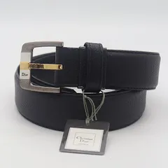 良品 クリスチャンディオール レザー シルバー金具 メンズベルト 2000000 NSK MTM