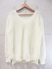 BEAUTY&YOUTH ビューティー&ユース ニット プルオーバー Vネック 長袖 スリット 無地 イエロー系 サイズ表記なし