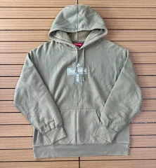 Supreme クロス ボックスロゴ フーディー オリーブ