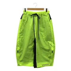 【新品】  prasthana / プラスターナ | modulation zip wide shorts / パンツ | M | グリーン/ブラック | メンズ