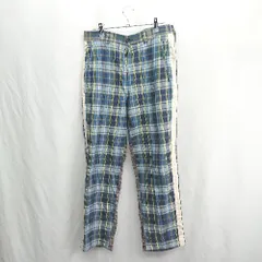 ◇ Θ BEAUTY & YOUTH ビューティアンドユース チェック柄 ストレートパンツ サイズM ブルー系 メンズ E  【1410290069127】