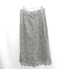 ◇ ⊂ Te chichi レース ロング 台形 スカート サイズM グレー レディース E  【1410100031870】