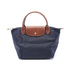 ロンシャン Longchamp トートバッグ ル プリアージュ オリジナル S L1621089P68 ネイビー キャンバス レザー ル プリアージュ オリジナルS トップハンドルバッグ レディース 新品のサムネイル