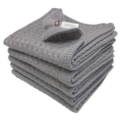 【新品】 今治タオル フェイスタオル 5枚組 ワッフル織り ライトグレー 35x85cm 1