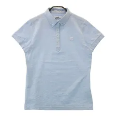 サイズ：2 JACK BUNNY ジャックバニー  半袖ポロシャツ ボタンダウン ストライプ柄 ブルー系 [240101448038] ゴルフウェア レディース ストスト