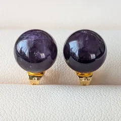 ピアス　天然石　アメジスト　紫水晶　直結　アレルギー対応　パワーストーン　新品