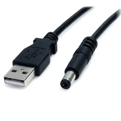 StarTech.com USB - 5V DC電源供給ケーブル 2m DCプラグ(外形5.5m/内径2.1mm) USB2TYPEM2M 0