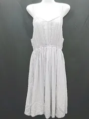 ◇ ehka sopo エヘカソポ ノースリーブ 膝下丈 キャミワンピース サイズＭ ライトグレー レディース P  【1405290014871】