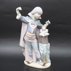 ITXAJUPVBVZT 即決 本物 LLADRO リヤドロ サーカスマジック #5892 ピエロ ネコ 子猫 陶器 陶器人形 オブジェ フィギュリン 置物 インテリア コレクション