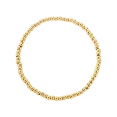 【ゴールド × 3mm】[Cream dot. クリームドット公式] ブレスレット レディース ステンレス製 金属アレルギー つけっぱなし サージカルステンレス メタルボール 伸縮ゴム 着脱簡単 5サイズ 大人のサムネイル