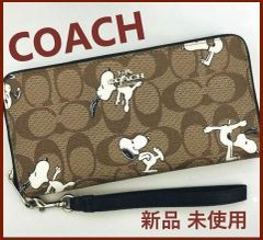 COACH 新品 ジンジャー 馬車 レディース コーチ 長財布 茶 財布 141