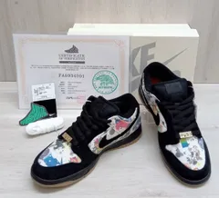 Supreme × Nike SB/シュプリーム×ナイキ エスビー/スニーカー/Dunk Low/Rammellzee/fd8778-001/ブラック×ホワイト/26.5cm