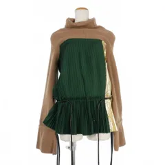 sacai フリンジ付きニットタートルネック sacai フリンジ付きニットタートルネック