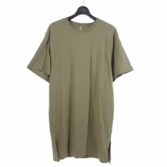 エフオージー エッセンシャルズ フィアオブゴッド FOG ESSENTIALS FEAR OF GOD Tシャツ カットソー 半袖 クルーネック プルオーバー スリット XL オリーブ