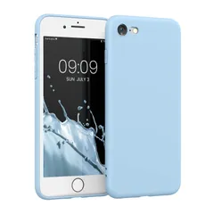 【新着商品】Apple iPhone SE (2022) / 対応: iPhone SE (2020) / iPhone 8 スマホケース / iPhone 7 ケース - kwmobile スマートフォン バックカバー TPU 耐衝撃 ライトブルーマット