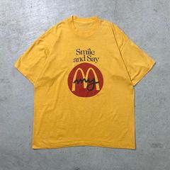 90年代 Mcdonald's マクドナルド アドバタイジング プリントTシャツ Smile and Say メンズXL相当 