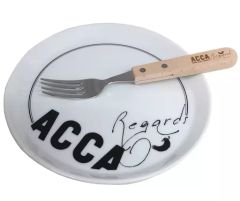 [중고] 머그컵·탕만 로고 간식 세트(포크＆플레이트) [ACCA13구 감찰과 Regards]