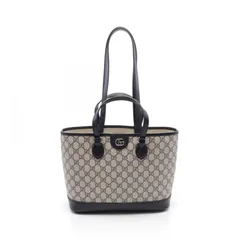 グッチ GUCCI トートバッグ オフィディア スモールトート GGスプリーム 765043 ベージュ/ネイビー PVCコーティングキャンバス レザー オフィディア  2wayトート レディース Used A