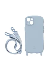 iFace Hang and iPhone 13 ケース シリコンハード/ショルダーストラップ セット (ペールブルー) 【アイフェイス アイフォン13 用 カバー ショルダー 】 [ペールブルー] [iPhone 13]