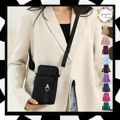 スマホポシェット ミニ ショルダーバッグ レディース スマホポーチ 携帯ショルダー 小さめ 斜めがけバッグ 可愛い サブバッグ 韓国 コンパクト 縦型 ポーチ ウォレット ミニバッグ おしゃれ お財布ショルダー 腕につけることもできる 84CUXUAN-001