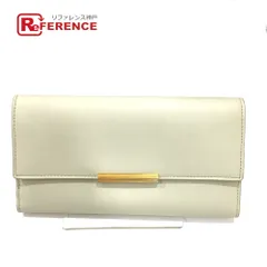 ボッテガヴェネタ 小物 三つ折り 長財布 レザー プラスター オフホワイト