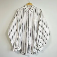 USA製 アメリカ製 BROOKS BROTHERS ブルックスブラザーズ マルチストライプ コットン 長袖 BDシャツ ボタンダウンシャツ トップス メンズ ホワイト 海外古着 輸入古着 90年代 90s