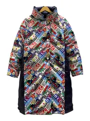 美品】伊太利屋 ダウンジャケット リバーシブル 総柄 イタリヤ