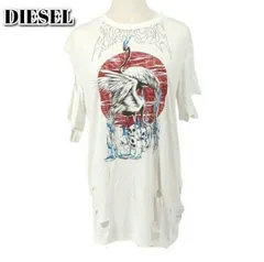 【新品】DIESEL ダメージTシャツ 定価13,800円 90%オフ 00S7VP_0QALW_129