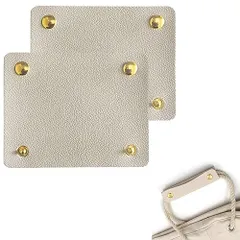 ベージュ DFsucces バッグ持ち手カバー 革 2個セット柔らかい グリップ トートバッグ トートバッグ ビジネスバッグ 持ち手カバー 滑り止めグリップ付き (ベージュ)