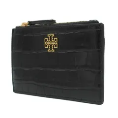 【新品】トリーバーチ 141067 1122 001 (ブラック) カードケース TORY BURCH ブリテン クロコ調 エンボスレザー ジップ カードホルダー アウトレット レディース