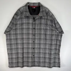 古着 ザ・ノースフェイス THE NORTH FACE 半袖シャツ 大きいサイズ アウトドア 胸ポケ XXL  グレー系 チェック メンズ