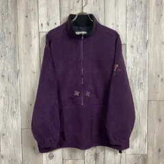 【OLD L.L.BEAN 80s エルエルビーン】裏地付き 刺繍 ハーフジップ フリース ジャケット