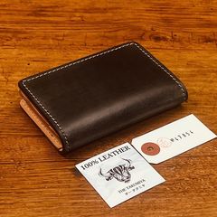 メンズ 名刺入れ カードケース 本革 ブライドルレザー メンズ ヌメ革 手縫い