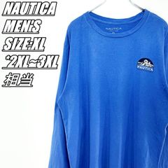 V946【NAUTICA】刺繍ロゴロングスリーブ【メンズL】ブルー - メルカリ
