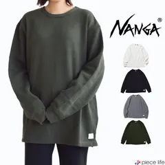【2024秋冬新作】NANGA ナンガ トップス Tシャツ ロンT エコハイブリッド ワッフル ロングスリーブティー メンズ レディース ユニセックス 長袖 ロングスリーブ 春 秋 冬 M L XL NW2311-1G218 カーキ KHAKI