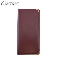 X2176 美品 カルティエ マスト レザー 二つ折り長財布 二つ折り長財布 